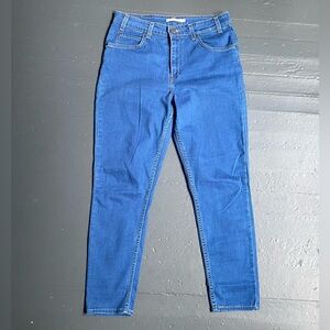 Levi’s 721 Orange Tab High Rise Skinny Stretch Blue Jeans, size 30